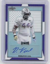 2019 Leaf Metal All-American #BA-DL1 DeMarvin Leal Purple Auto #/10