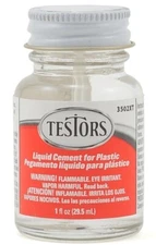 Testors 3502XT (1oz) Liquid Cement for Plastic with Brush On Lid