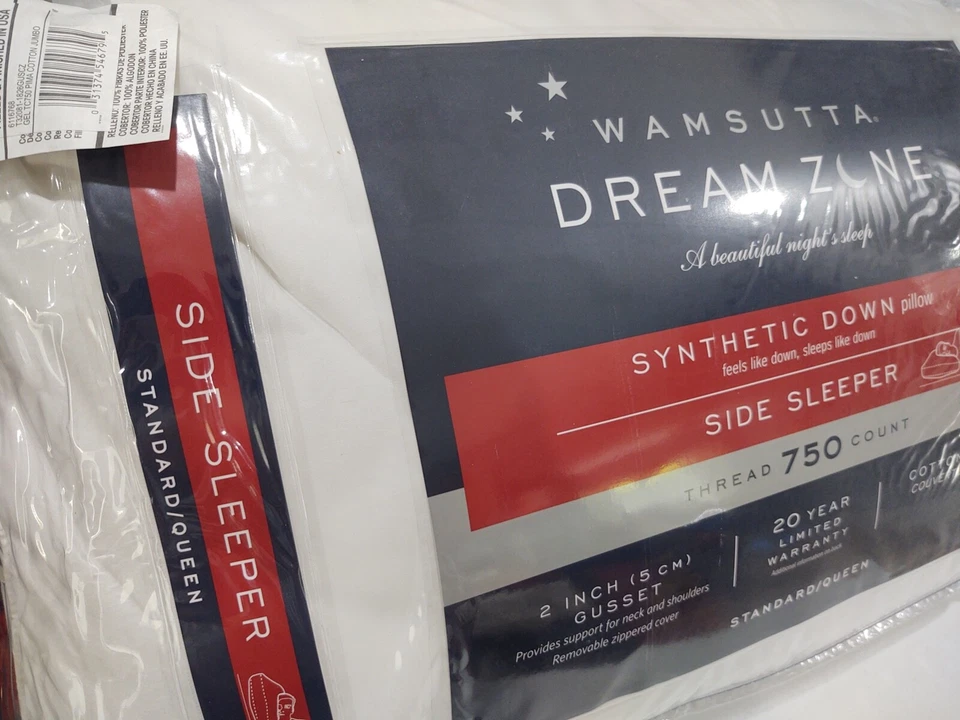 Wamsutta Dream Zone Almohada Lateral Dormitorio King Totalmente Nueva con Etiquetas  Foto 2 de 2