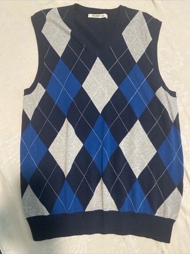 Mens Sweater Vest Old Navy Large Blue 