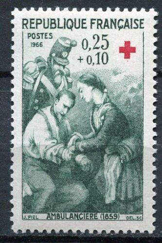 STAMP / TIMBRE FRANCE NEUF LUXE ** N° 1508 ** CROIX ROUGE AMBULANCIERE - Afbeelding 1 van 1