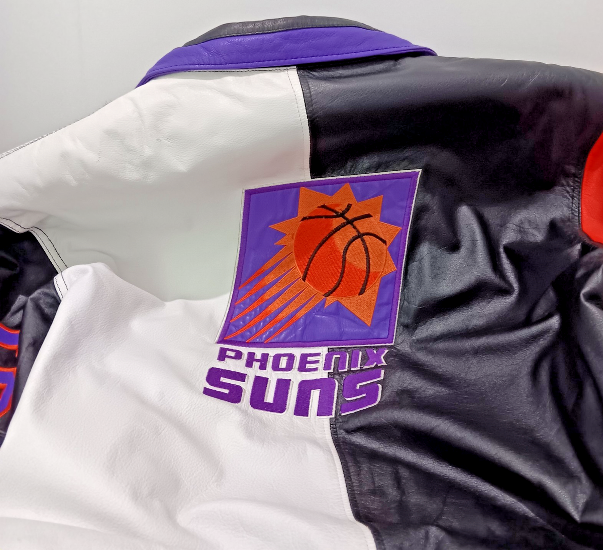 激レア 90s 刺繍ロゴ フェニックス サンズ レザージャケット ライダース Phoenix Suns Team 90s Vintage Leather Starter jacket - Size XL | eBay