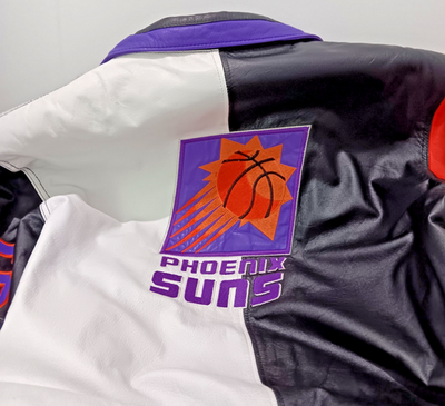 Phoenix Suns Team 90s Vintage Leather Starter jacket - Size XL | eBay