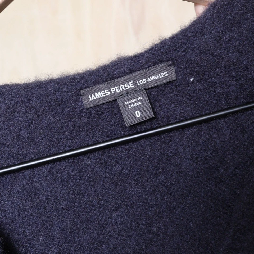 James Perse Hooded Cashmere Poncho Deep Navy Size 0 - Image 4 of 4