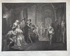 Antique Engraving Shakespeare: Romeo and Juliet. Act I Scene V 1792