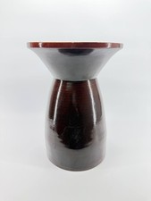 Handcrafted Vietnam Wooden Pedestal Bowl Vase Decorative Wood 1.68 lb