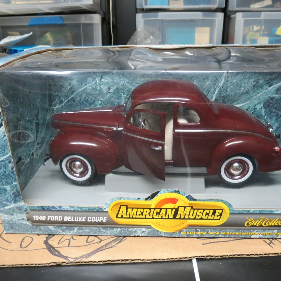 ERTL American Muscle Ford 1940 Deluxe купе бордовый новый # 3976 - Изображение 4 из 4