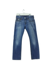 True Religion World Tour VTG Jeans Women 31 Blue Straight Flap Pockets 2510