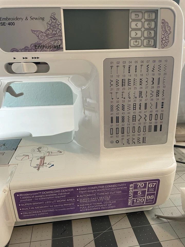 brother SE-400 embroidery and sewing machine - Image 3 of 4