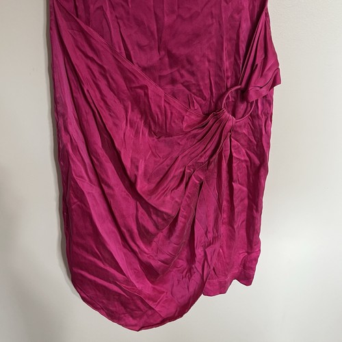 Vestido Cortina Vintage Mary Jo Bruno Rosa 100% Seda Hasta la Rodilla Talla 4 - Imagen 2 de 13