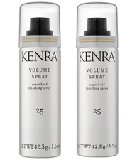 Kenra Volume Spray #25 Super Hold Spray 1.5 oz Travel Size / 2 Pack Set