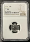 1950 Roosevelt Dime 10C NGC PF68