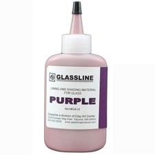 Glassline Purple Fusing Paint 2oz. for Glass Lead-Free