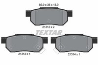 Textar Bremsbelagsatz, Scheibenbremse 2131201 FüR Honda MG Rover