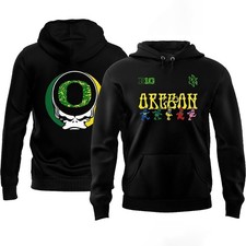 Grateful Dead x Oregon Duck B1G Mascot Parody Logo Double-Sided Hoodie