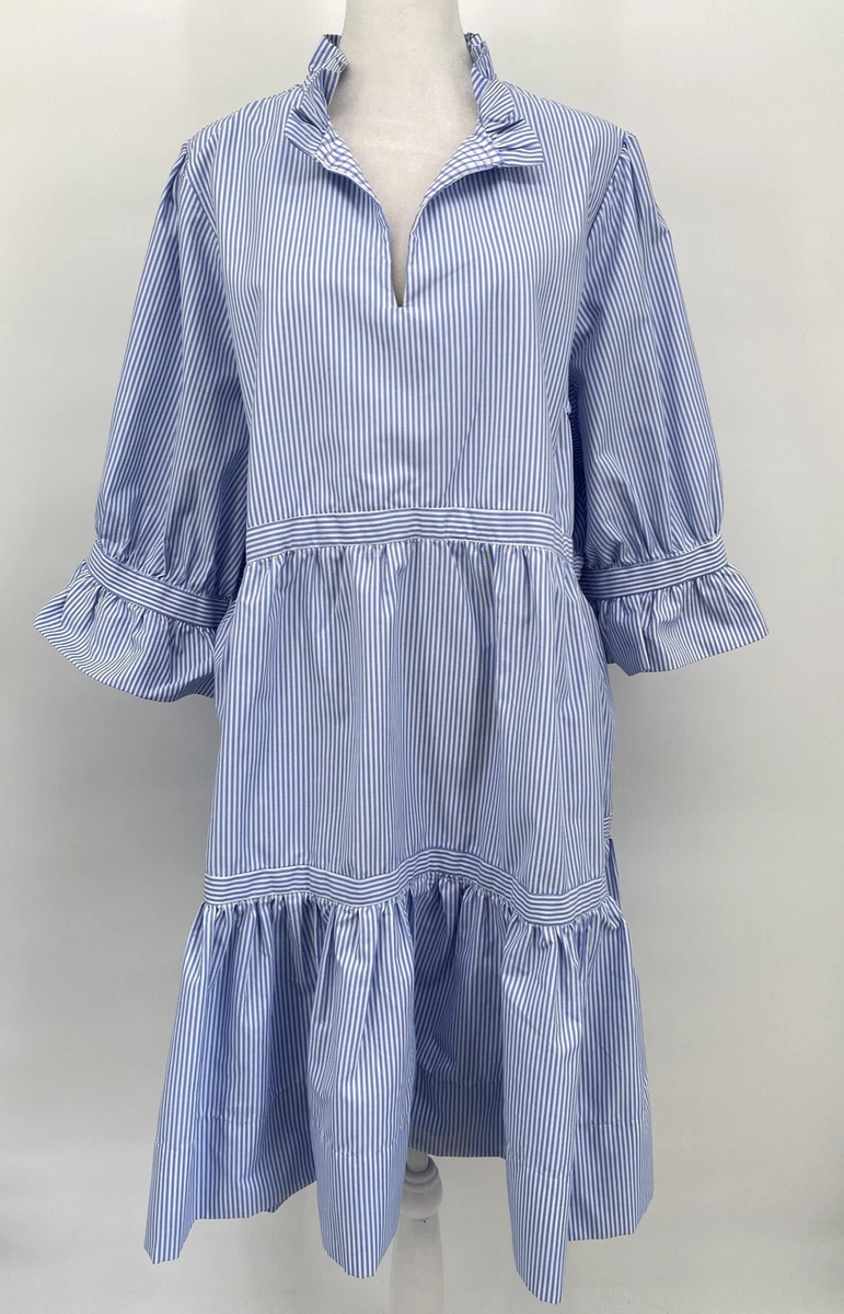3/4 Sleeve Striped Cotton Casual Shirt Dresses for sale | eBay
