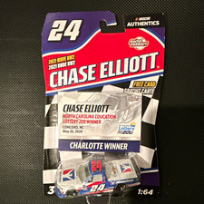 NASCAR Authentics Chase Elliott 24 Chevy Camaro 1:64 Diecast Raced Charlotte
