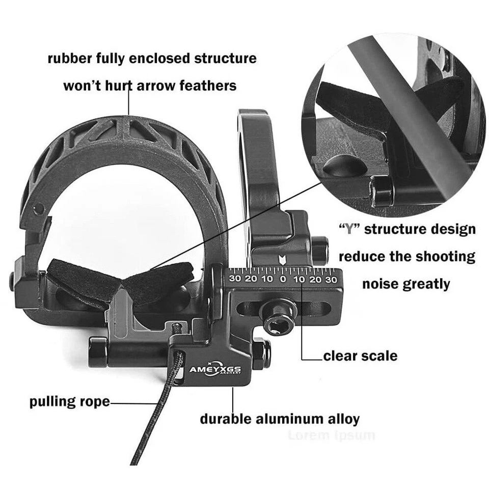 Drop Away Arrow Rest Fall Micro Adjust Archery Compound Bow Hunting Shoot RH LH - Image 2 of 4