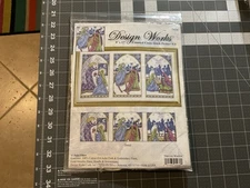 DESIGN WORKS CRAFTS * NATIVITY WINDOWS * SEALED COUNTED CROSS STITCH KIT, 5436