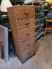 Vintage 5 drawer wicker lingerie chest
