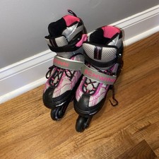 SCHWINN ABEC-5 Inline Skates ROLLER BLADES Girls Youth ADJUSTABLE Size 1-4 Pink