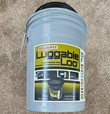 Reliance Luggable Loo Portable Chemical Toilet 20L Plastic Grey/Black Seat Lid