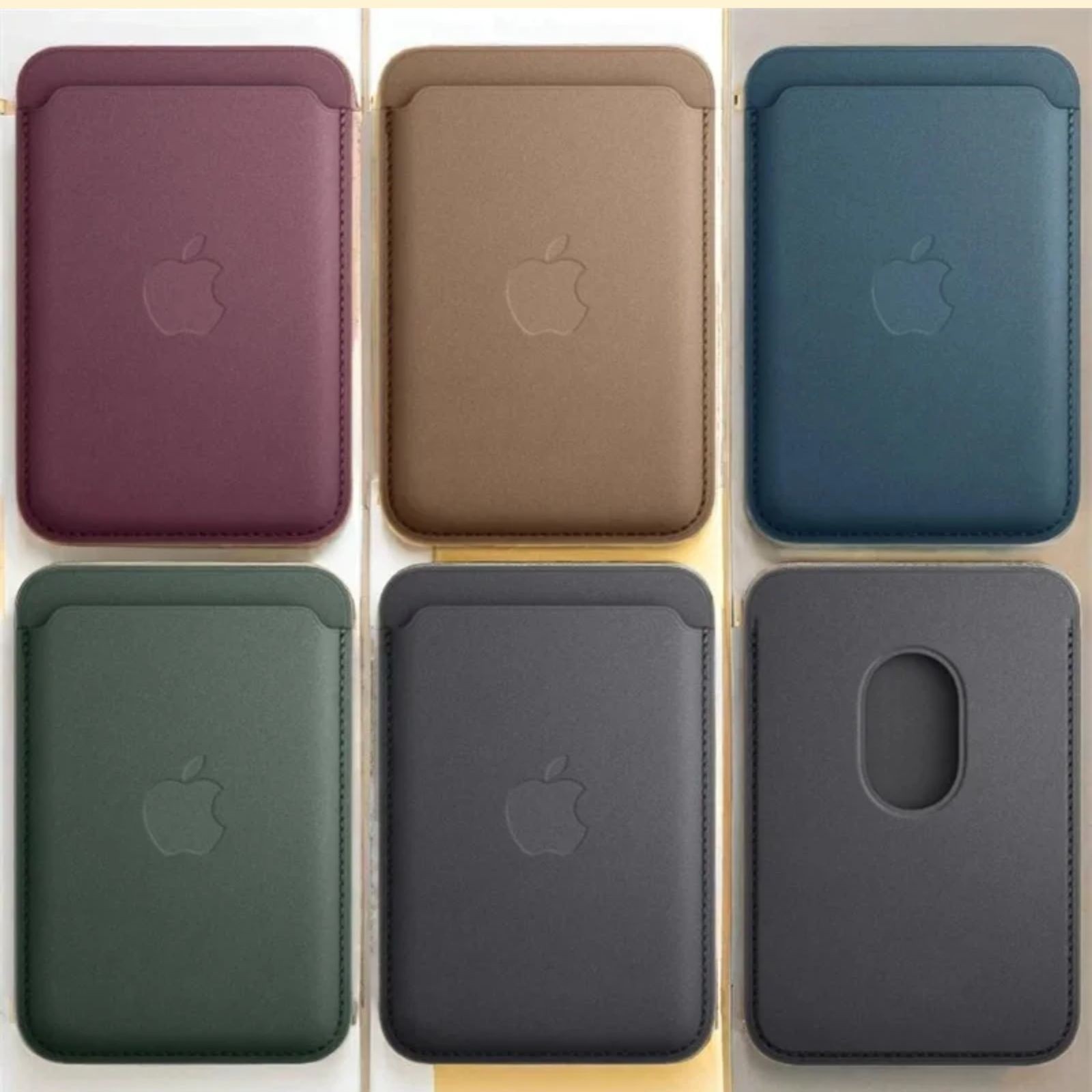 For iPhone 17 16 15 14 13 Original Leather Wallet Card Holder Case With MagSafe