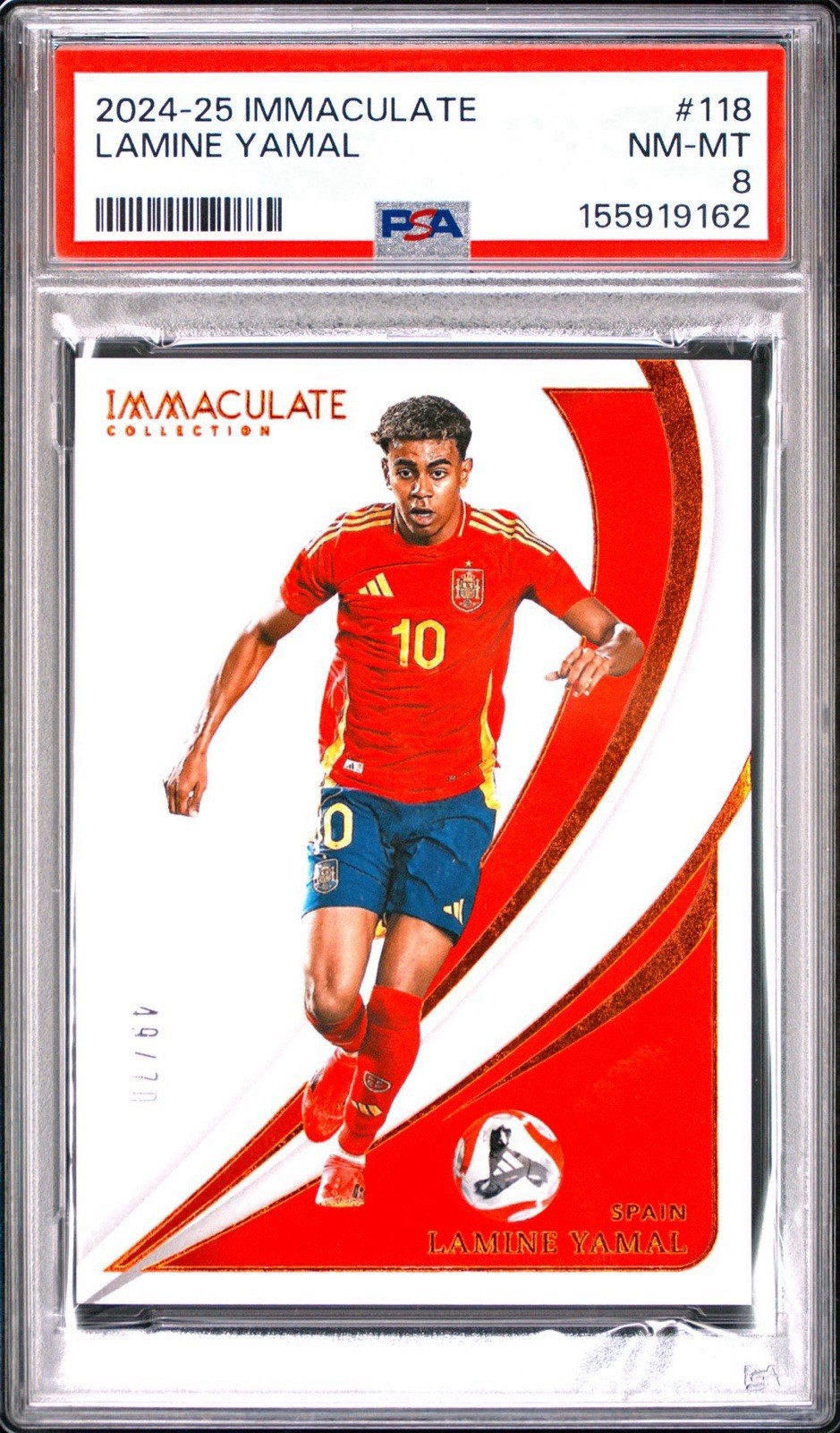 2024-25 Panini Immaculate Collection #118 Lamine Yamal /70 PSA 8