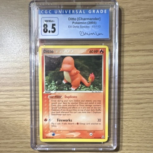 Pokémon Ditto (Charmander) EX Delta Species 061/113 2005 English Common CGC 8.5