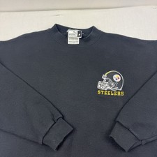 Vintage Pittsburgh Steelers Sweatshirt Adult Medium Football NFL Puma Embroidery