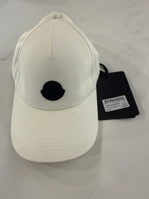 Moncler Logo Patch Hat Off White-Uni Size- Matt Black  display picture 3