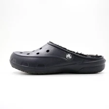 Crocs Freesail Black Rubber Faux-Fur Lined Lightweight Clogs - Women's 7