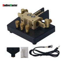 Brass CW Morse Key Shortwave Radio Telegraph Automatic CW Key for Amateur Radio