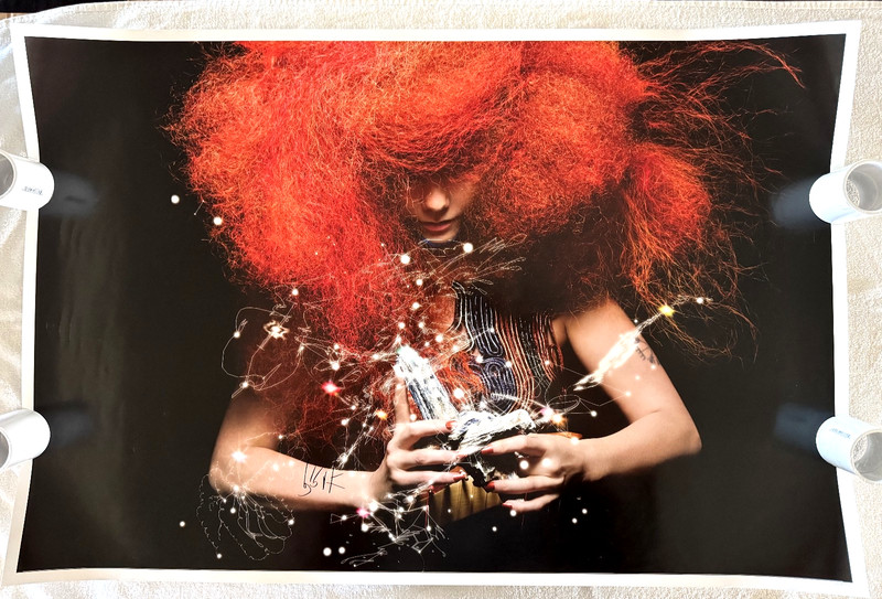 Bjork- Autograph/Signed Lithograph, 24"x36", Cosmogony, LAST ONE!, Mint Cond.