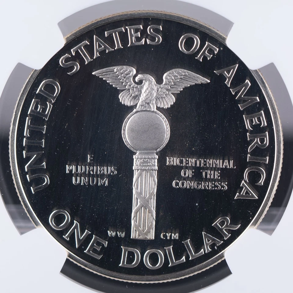 Certified 1989-S Silver $1 NGC PF69 Ultra Cameo Congress - Image 4 of 4