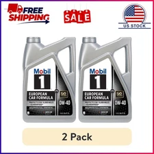 (2 pack) Mobil 1 FS European Car Formula Full Synthetic Motor Oil 0W-40, 5 Quart