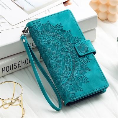 Embossed Wallet Phone Case Compatible with Xiaomi Redmi Note 14 13 12 11 10 9 5G