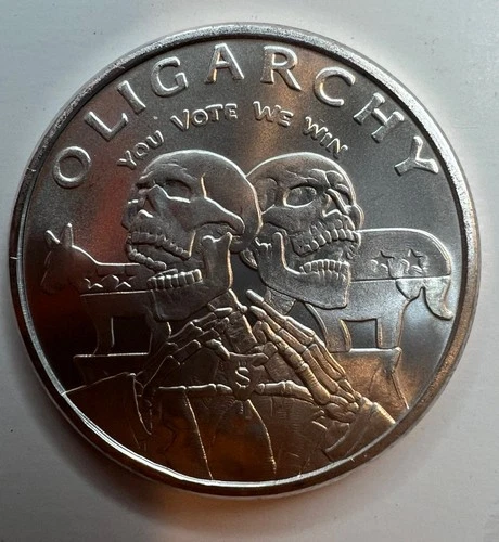 2016 Silver Shield BU Oligarchy "You Vote We Win" 1oz Silver Round