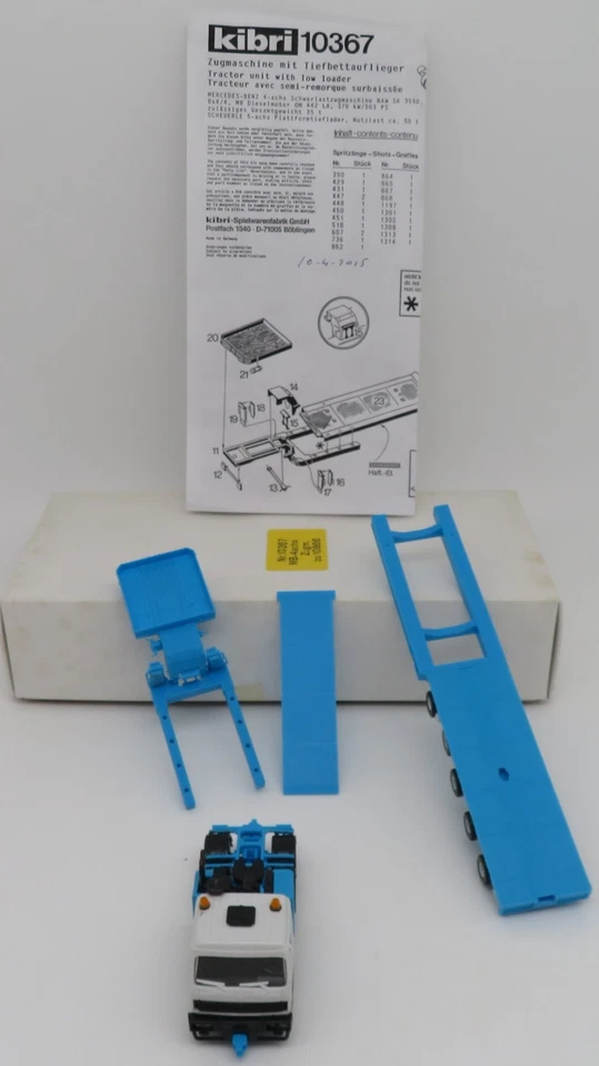 KIBRI 10367 1/87 CAMION MB SK 3550 4 ASSI CON SEMI-RIMORCHIO BASSO + Istruzioni - Immagine 2 di 4