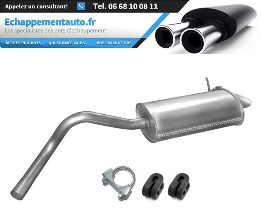 Échappement Renault Kangoo 1.5 1.9 dCi pot silencieux arrière 7700314324 acier 2001 2002
