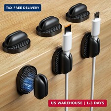 6 Pack Puretor Cord Organizer Holders - Strong Adhesive  Magnetic Desk Cable Ma