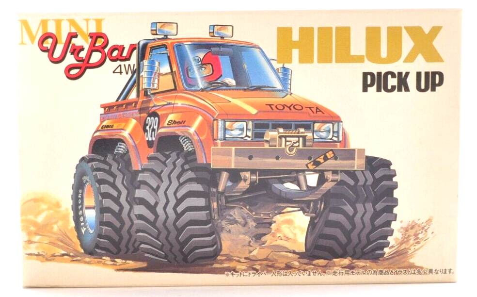 Vintage Aoshima Toyota Hilux Mini Urban Model Kit Wind-Up Motorized Rare Japan