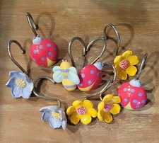 Lady Bugs shower curtain hooks