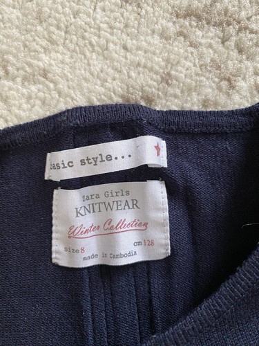 zara girls knit pullover sweater size 8 - Picture 4 of 5