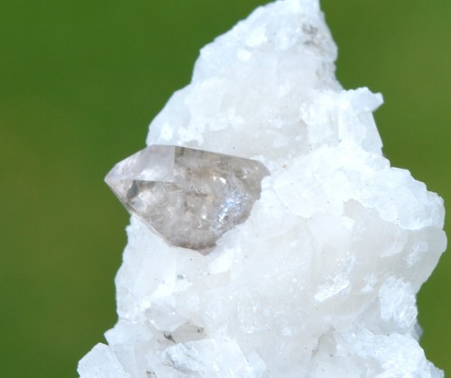 Smoky Quartz On Calcite 33 Grams - Lompret Quarry, Chimay, Hainaut, Belgium - Picture 2 of 5