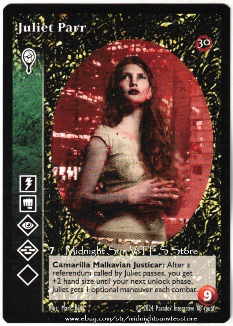 Juliet Parr Malkavian 30th Anniversary V:TES VTES Vampire CCG | eBay