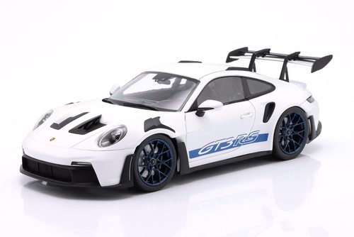 PORSCHE 911 GT3 RS 2024 White w/blue stripes - 1/18 - SOLIDO - Picture 5 of 9