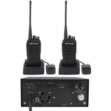 Retevis RB91 Digital Repeater Base Station + 2PCS RB24 Handheld Two Way Radio
