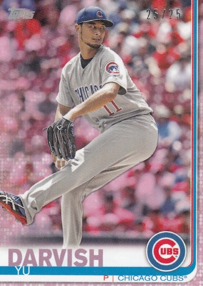 YU DARVISH 25/25 TOPPS MINI PINK ON DEMAND CUBS RANGERS #372 2019 19