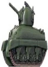 Axis  Allies miniatures 1x x1 M4A1 Sherman A A Base Set NM with card